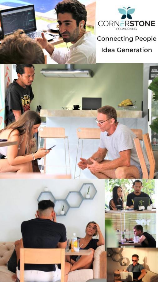 Cornerstone Bali Coworking Hostel Canggu Екстериор снимка
